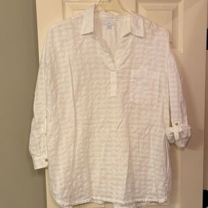 J. Jill white Textured Blouse